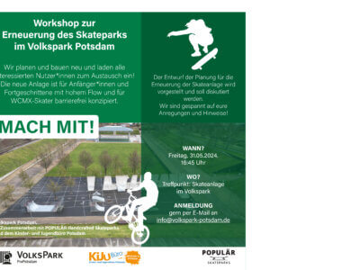 Plakat Werkstattverfahren Skateanlage