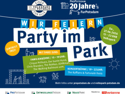 Banner für Party im Park