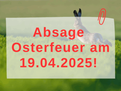 Absage Osterfeuer