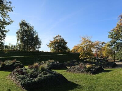 Blick auf Pyramidengarten im Volkspark Potsdam
