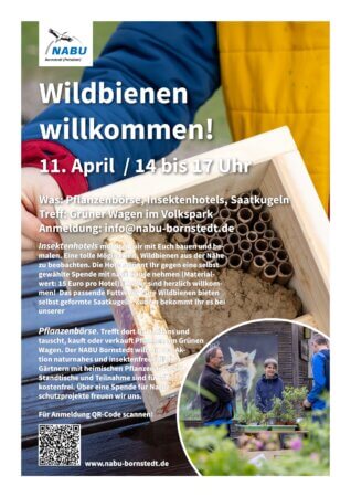 Plakat Wildbienen willkommen