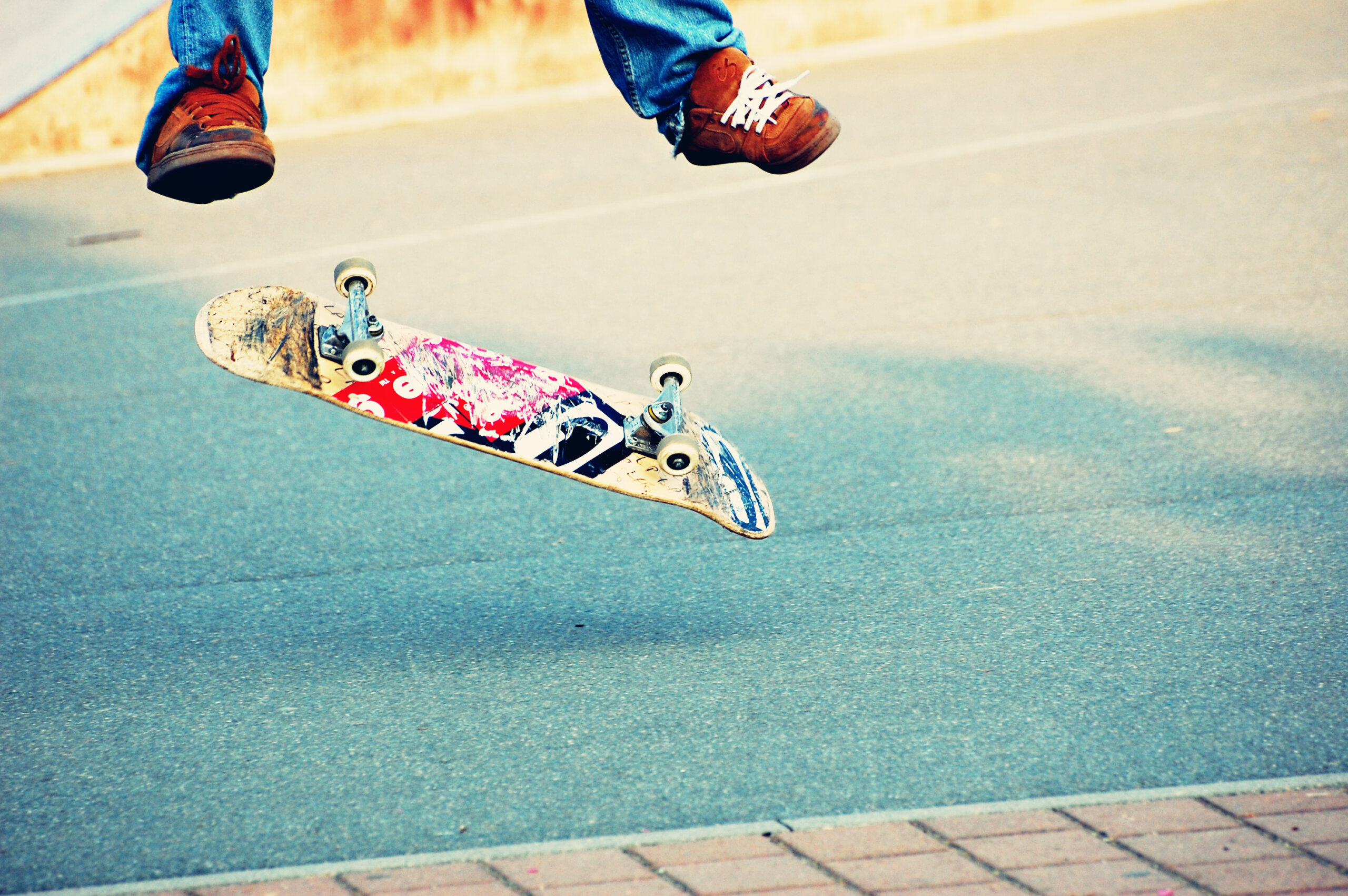 Skater auf Skateboard